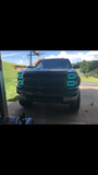 2014-2015 Chevy Silverado Headlight Retrofit with pod high beam paint matched with vehicle specific halos prebuilt