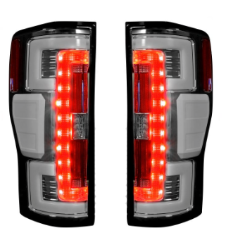 RECON 264299CL Ford Superduty F250/350/450/550 17-18 (Replaces OEM Halogen Style Tail Lights with or without BLIS Blind Spot Warning System) OLED TAIL LIGHTS – Clear Lens